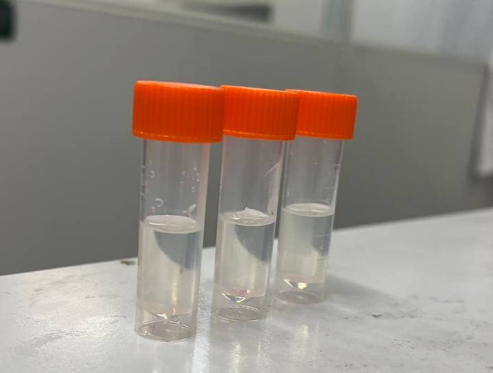 Early resin blending test